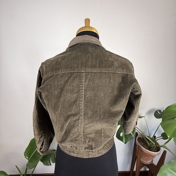 GAP Kids Vintage Wide-Wale Corduroy Bomber Jacket with Leather Collar - Picture 12 of 14